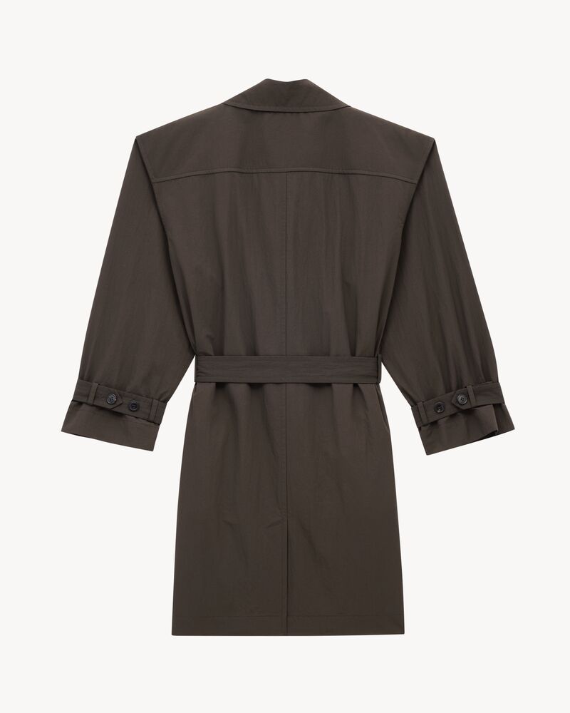 Trenchcoat aus gecrinkeltem Nylon