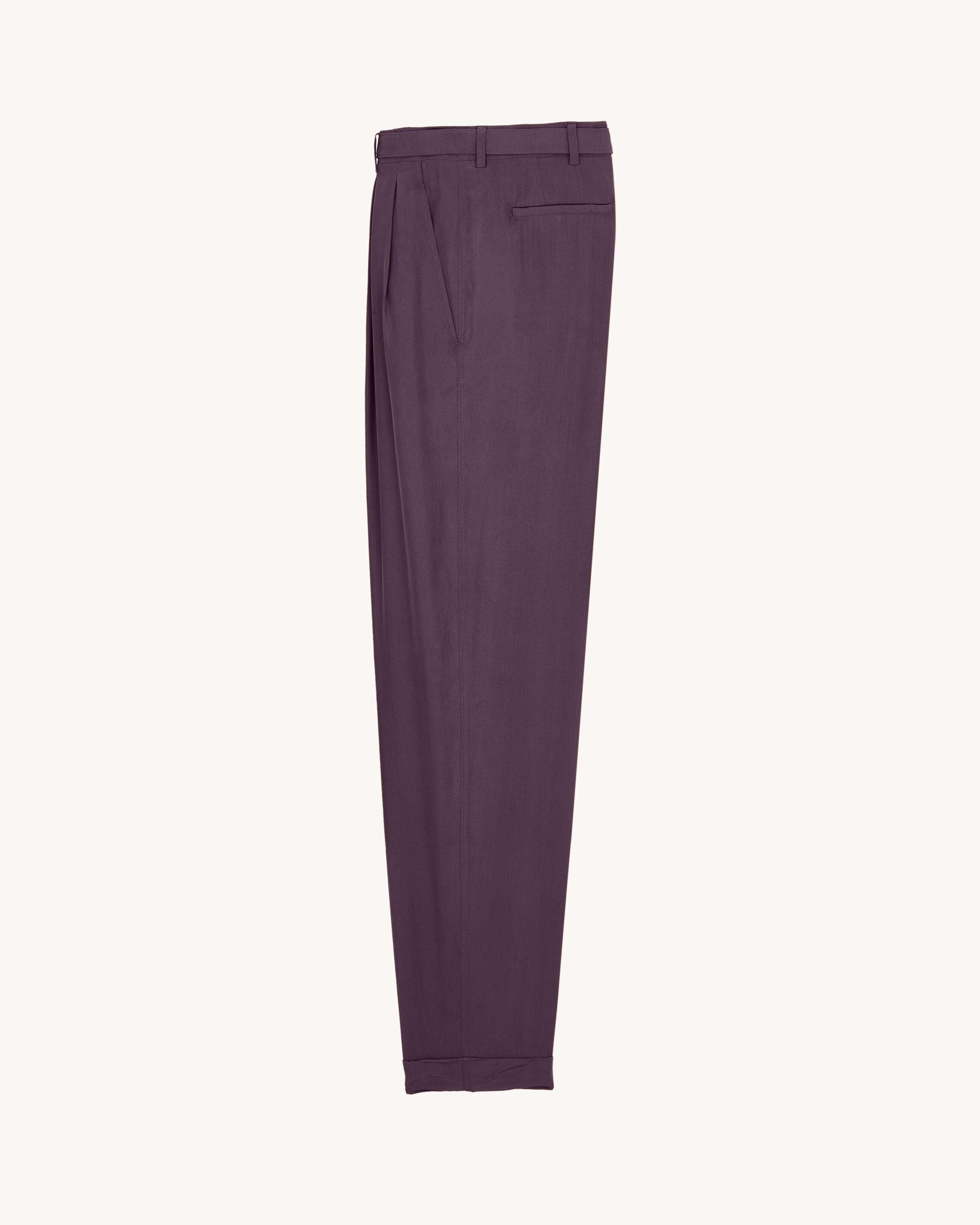 carotte-fit pants in silk habotai