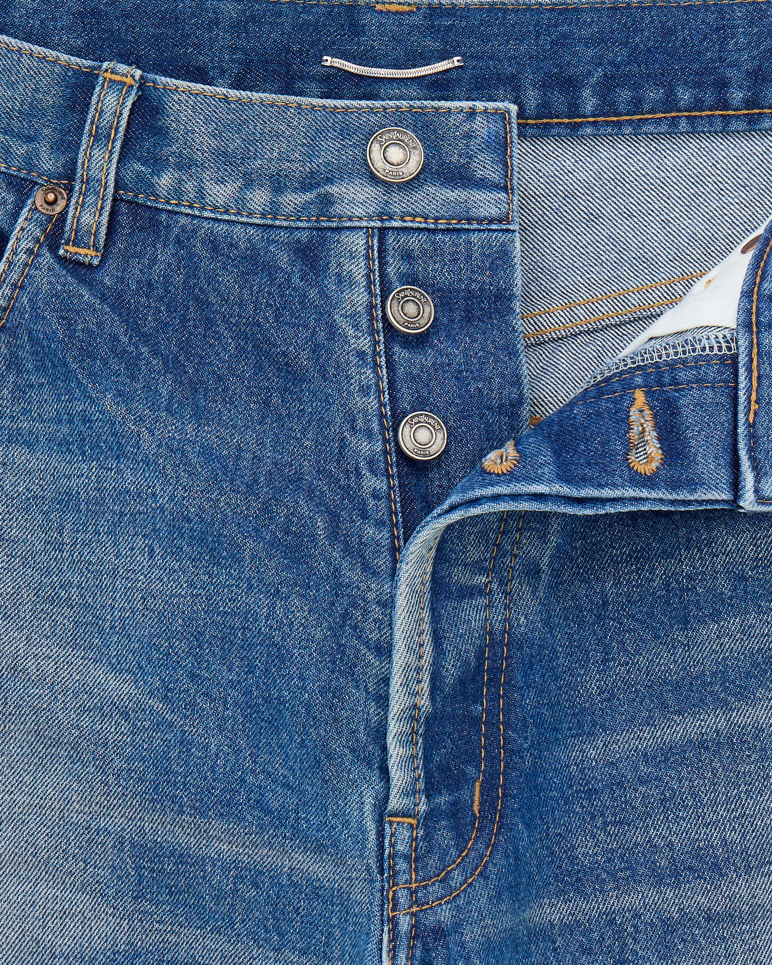 tapered jeans in costa rica blue denim