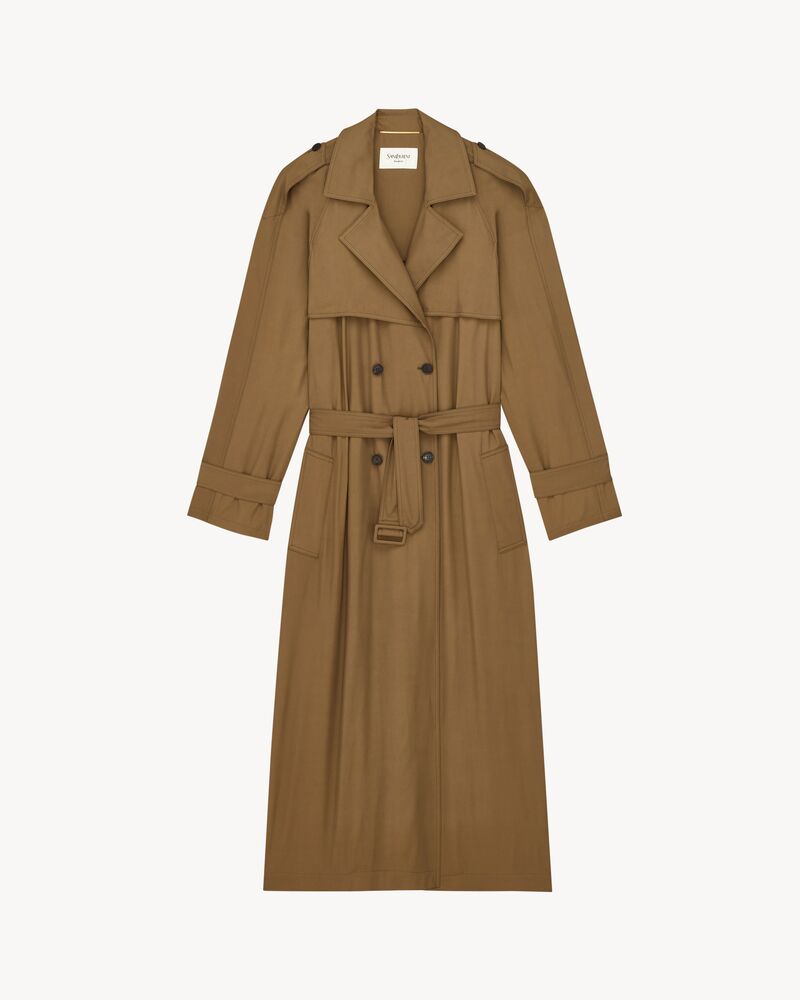 trench coat in cotton twill