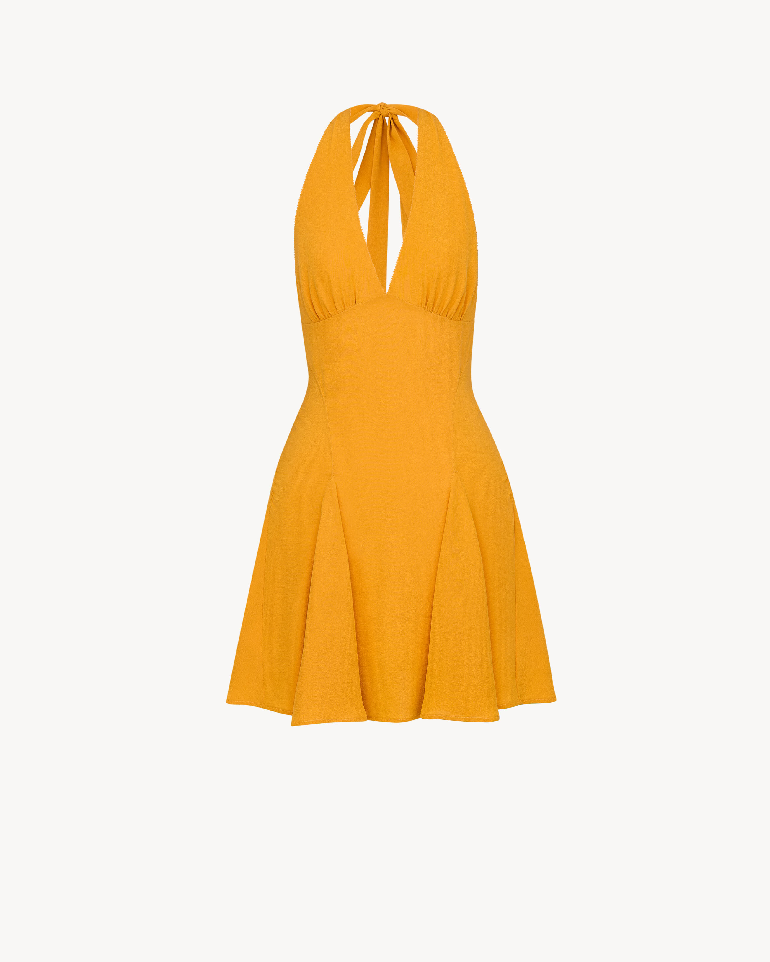 halter dress in silk crepe de chine