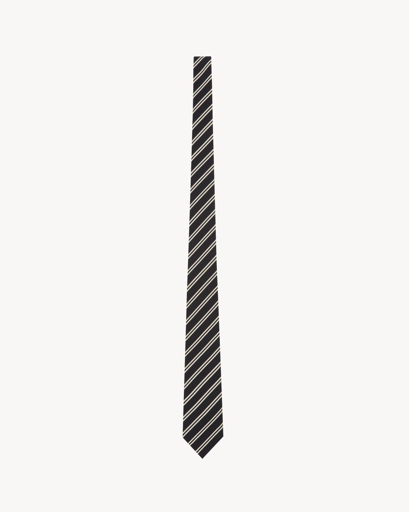 striped tie in silk jacquard