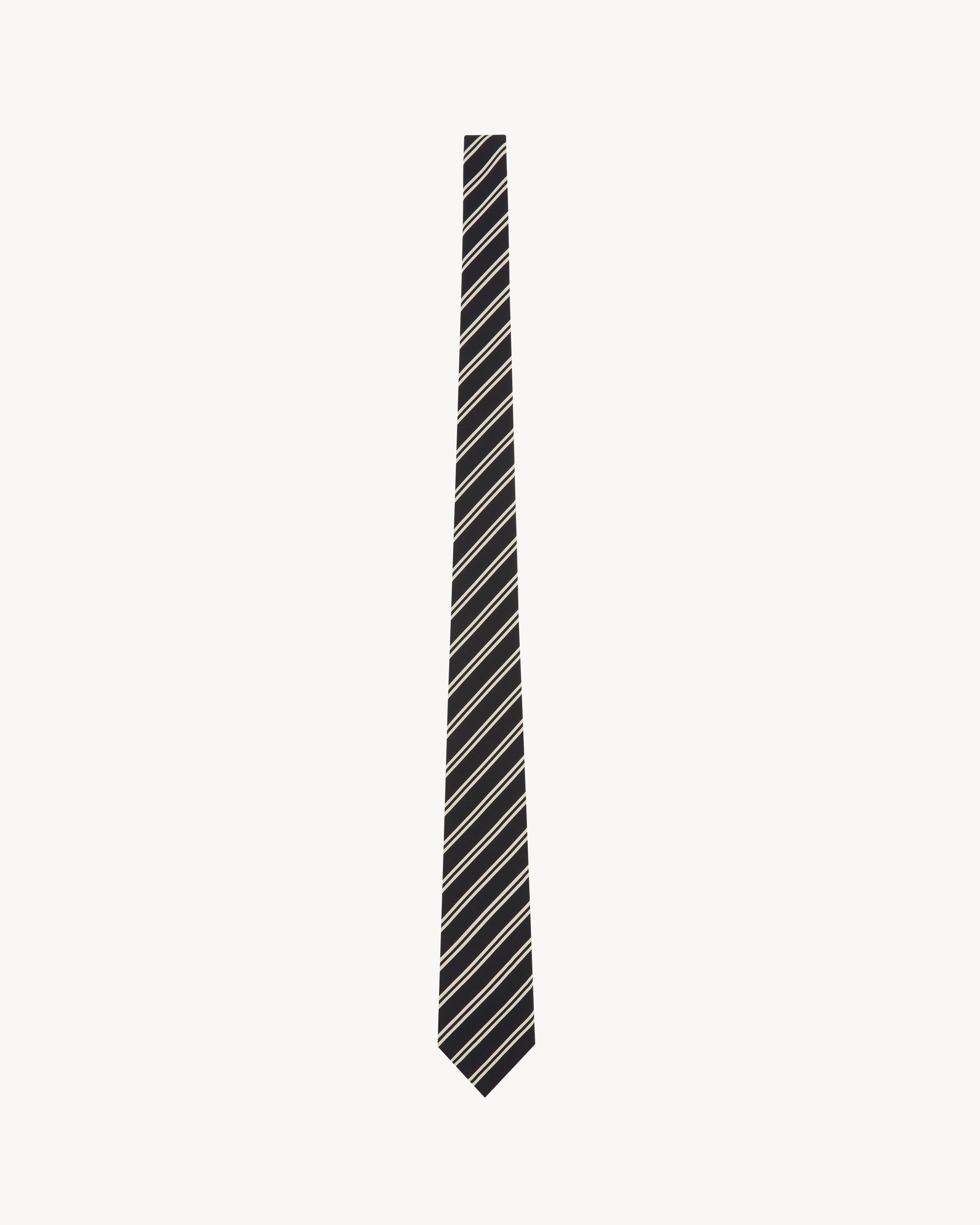 striped tie in silk jacquard