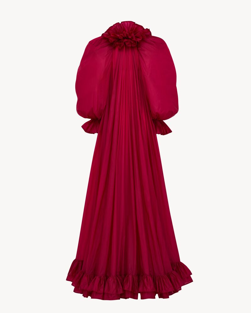 ruffled gown in nylon