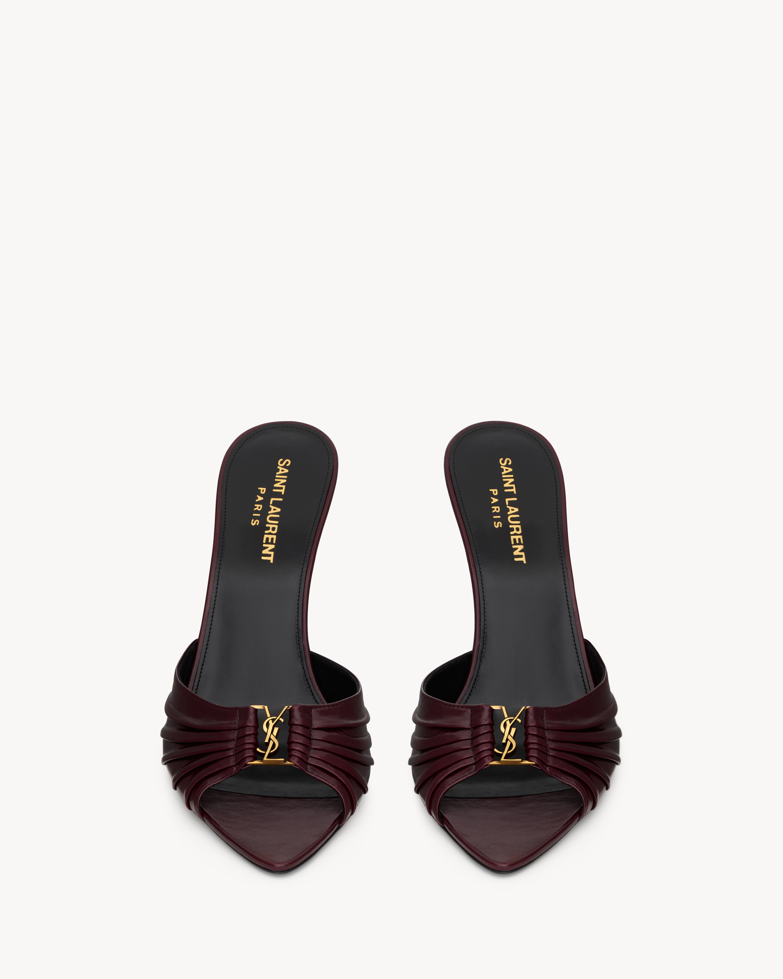 BABYLONE mules en cuir lisse