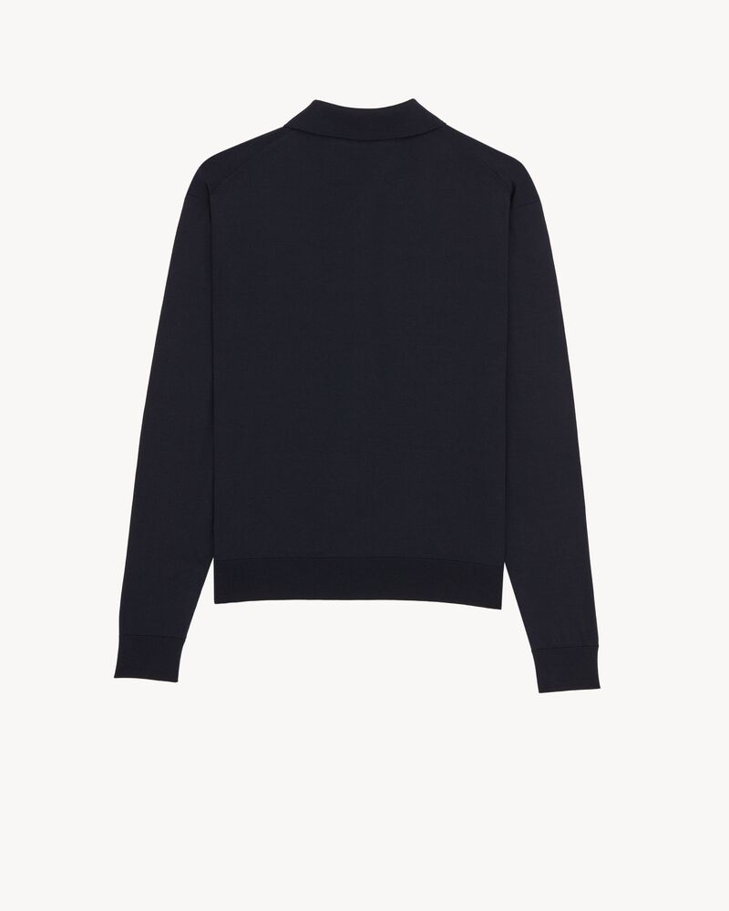 polo in silk and cotton knit