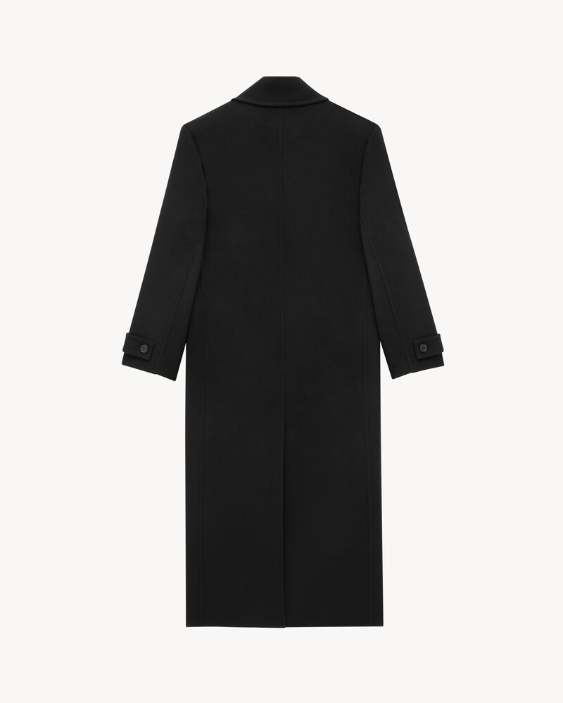 long coat in brushed cashmere and wool
