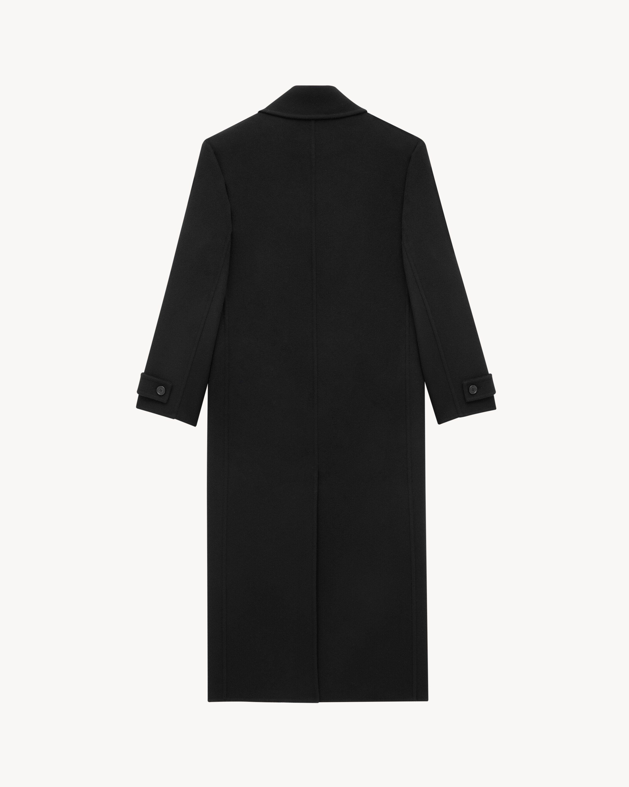 long coat in brushed cashmere and wool