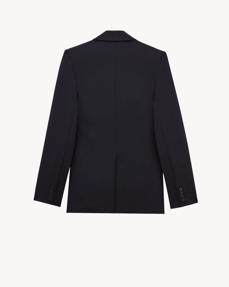 single-breasted jacket in wool gabardine