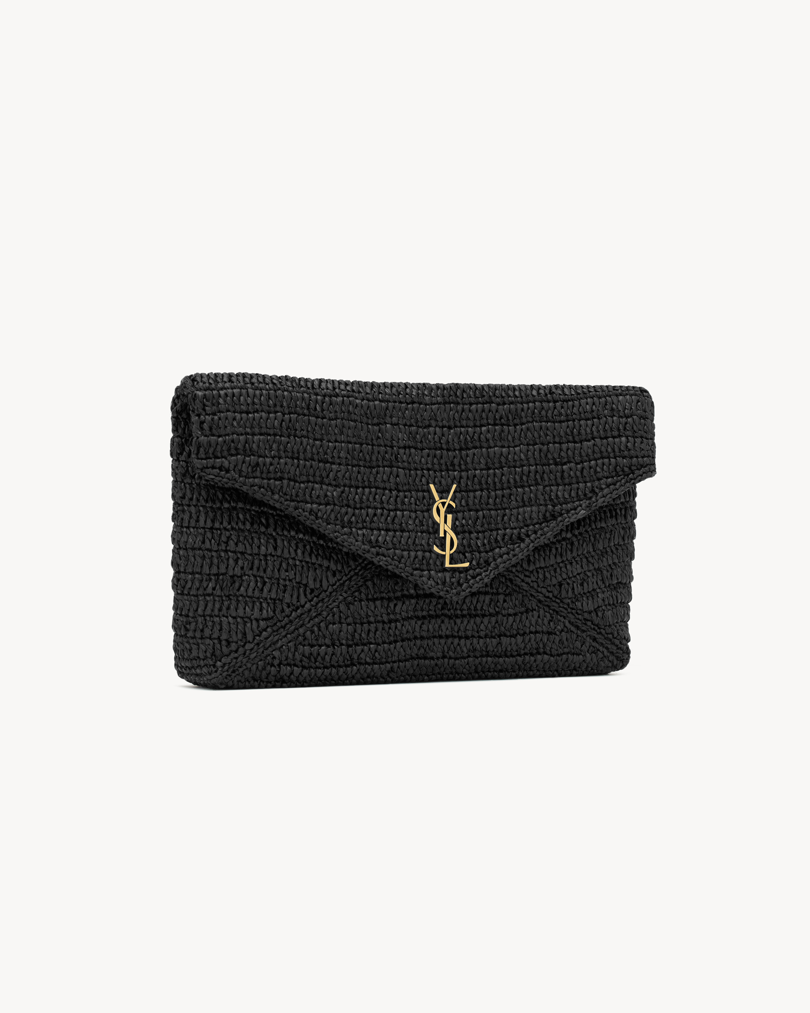 CASSANDRE large envelope pouch in raffia