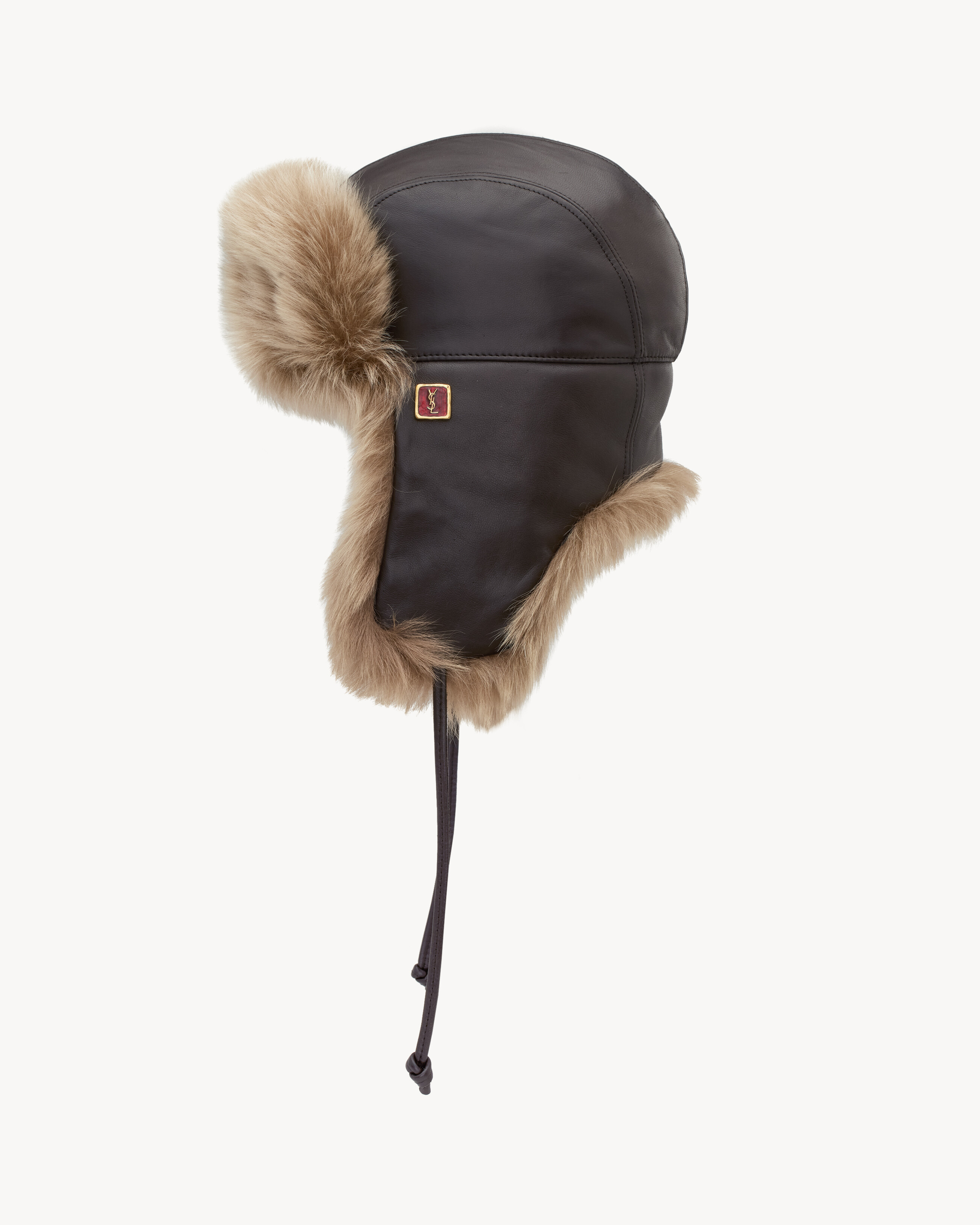 shearling trapper hat in lambskin