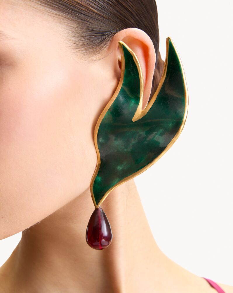 dove earrings in ceramic and resin