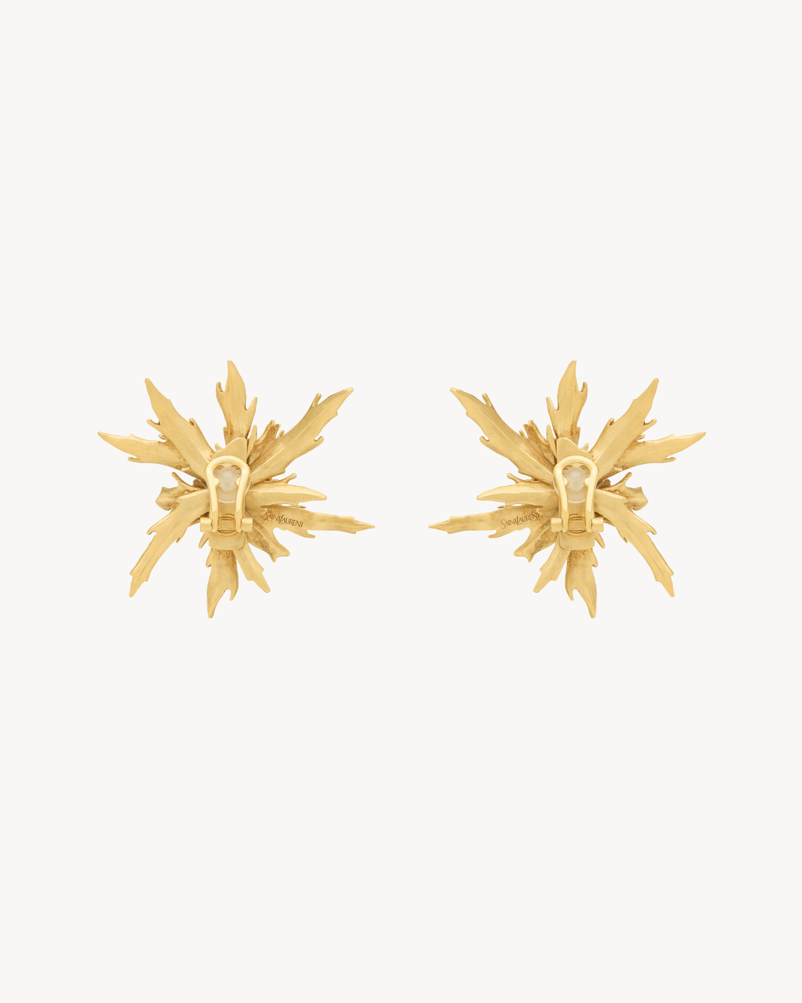 thistle earrings in metal