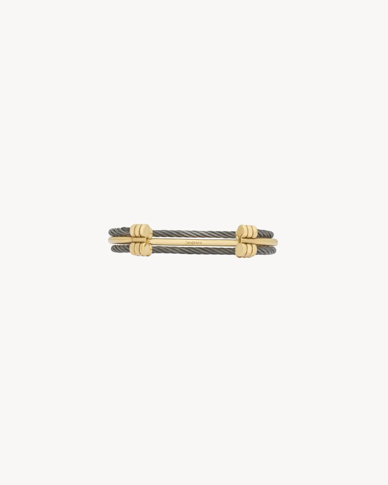 double cable cuff in metal