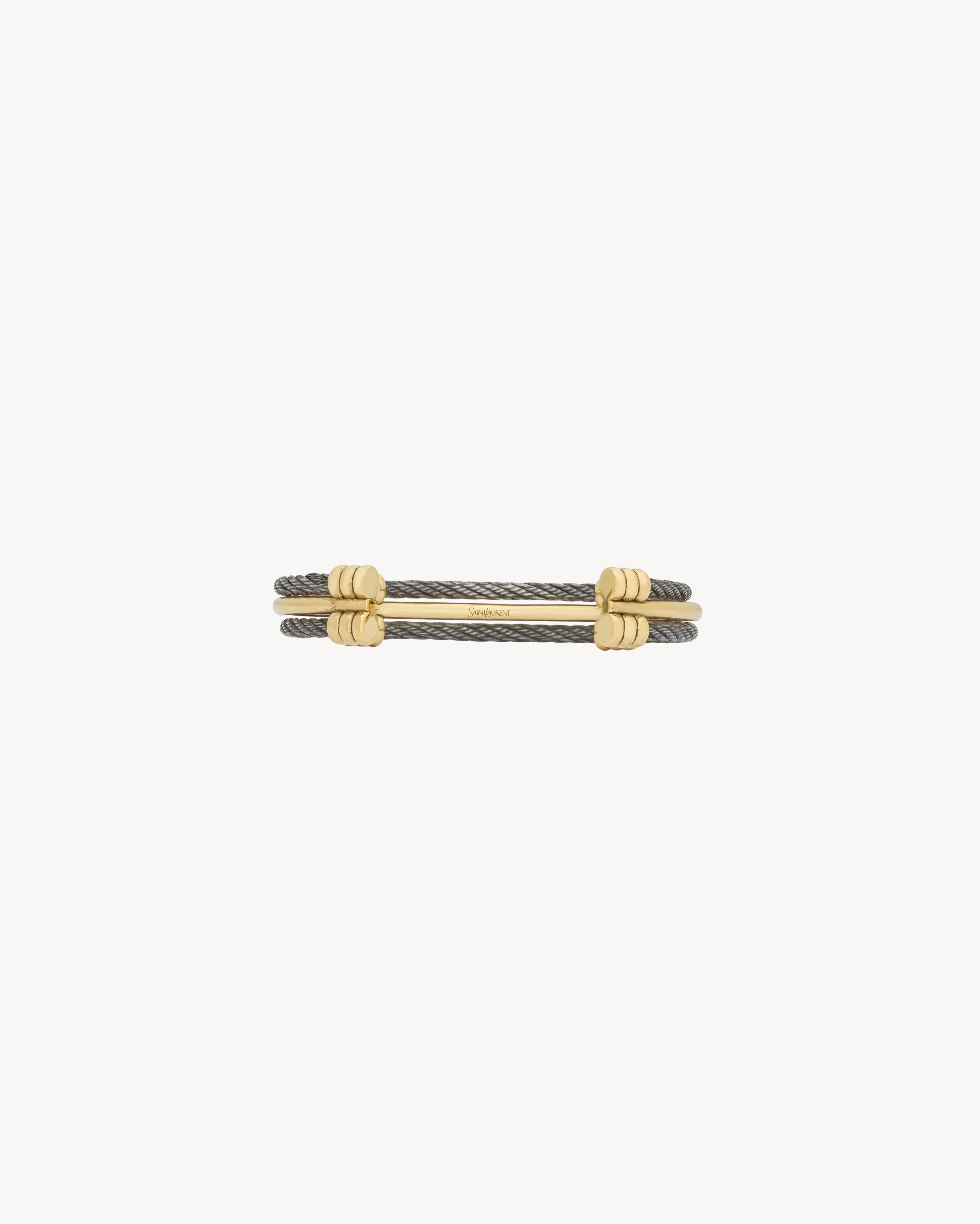 double cable cuff in metal