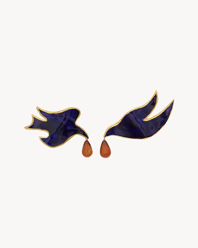dove earrings in ceramic and resin