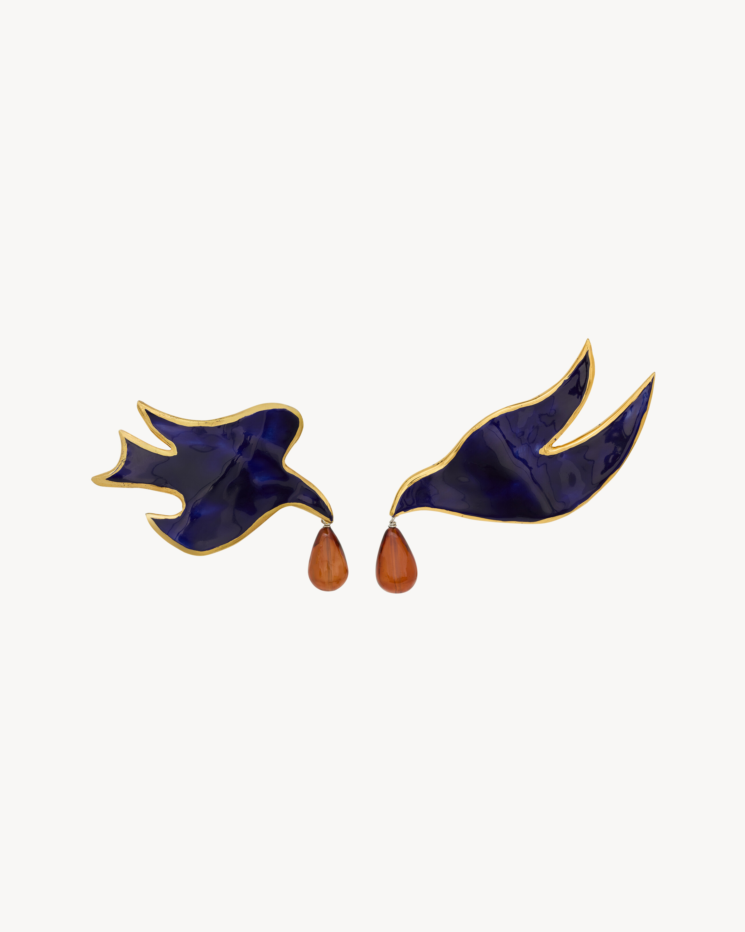 dove earrings in ceramic and resin