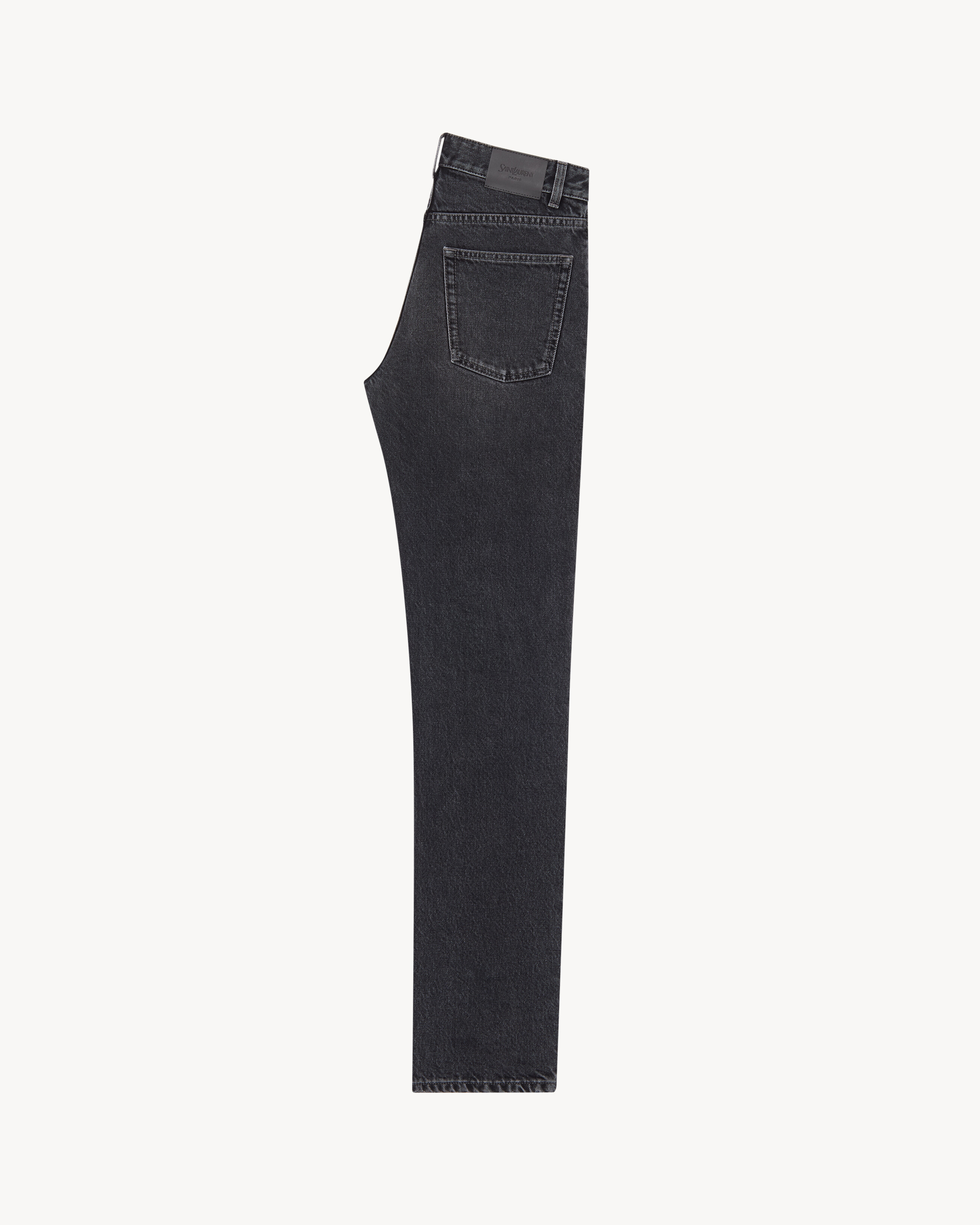 straight jeans in ash black denim