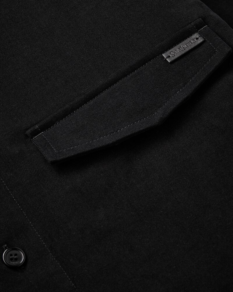 サンローラン オーバーシャツ（コットン） ブラック | Saint Laurent