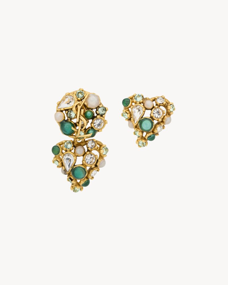 CASSANDRE crystal heart earrings