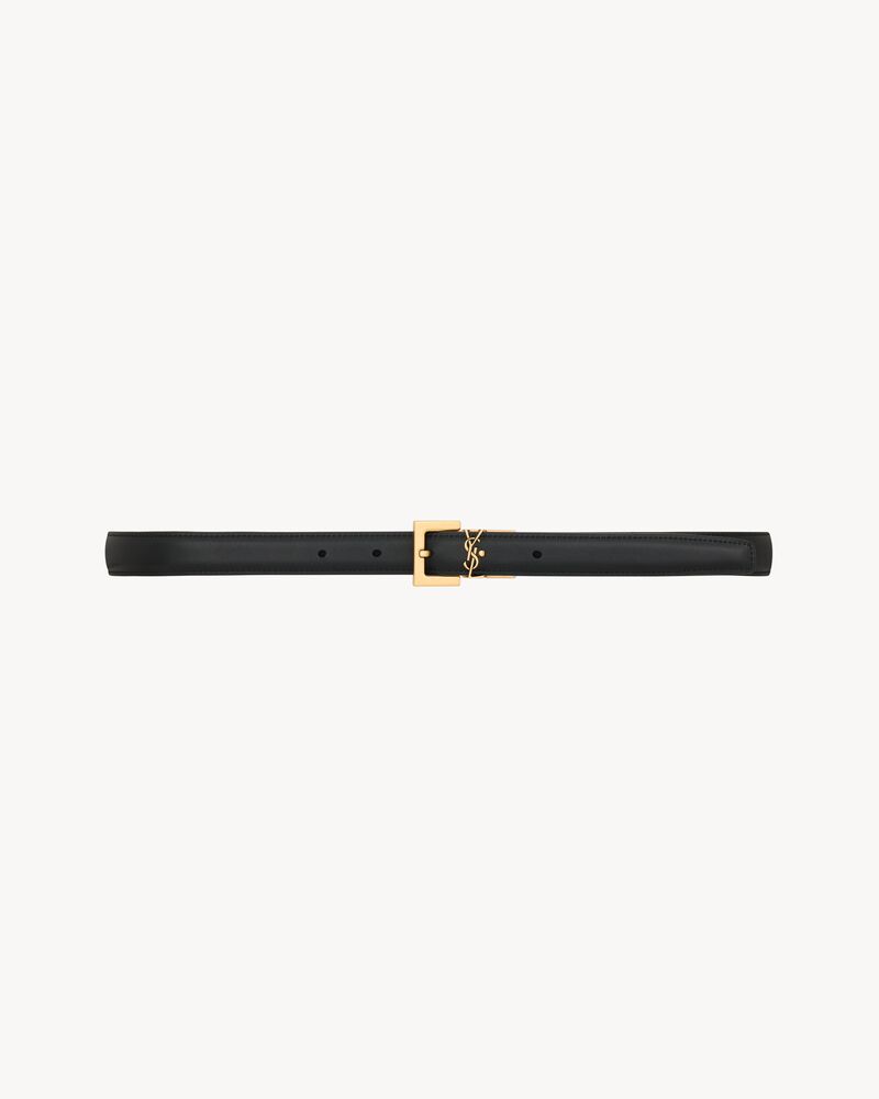 CASSANDRE thin reversible belt in smooth leather