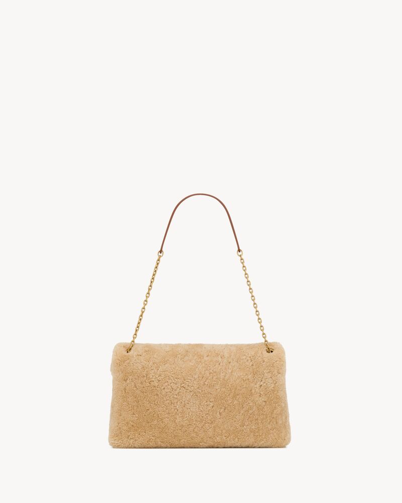 CASSANDRE large pouch on chain in shearling
