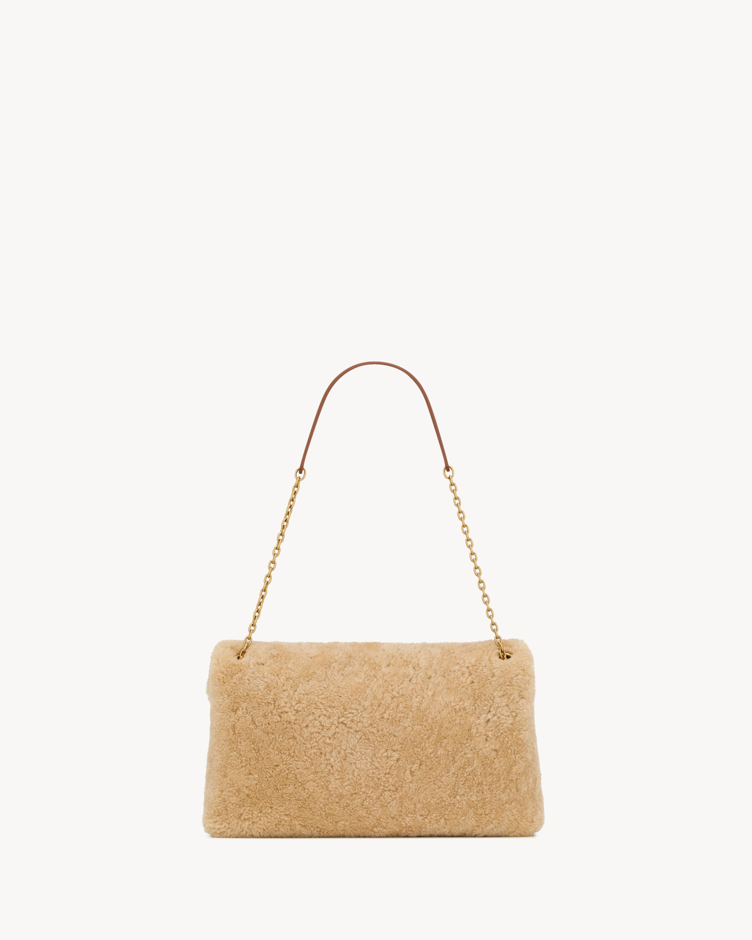 CASSANDRE large pouch on chain in shearling