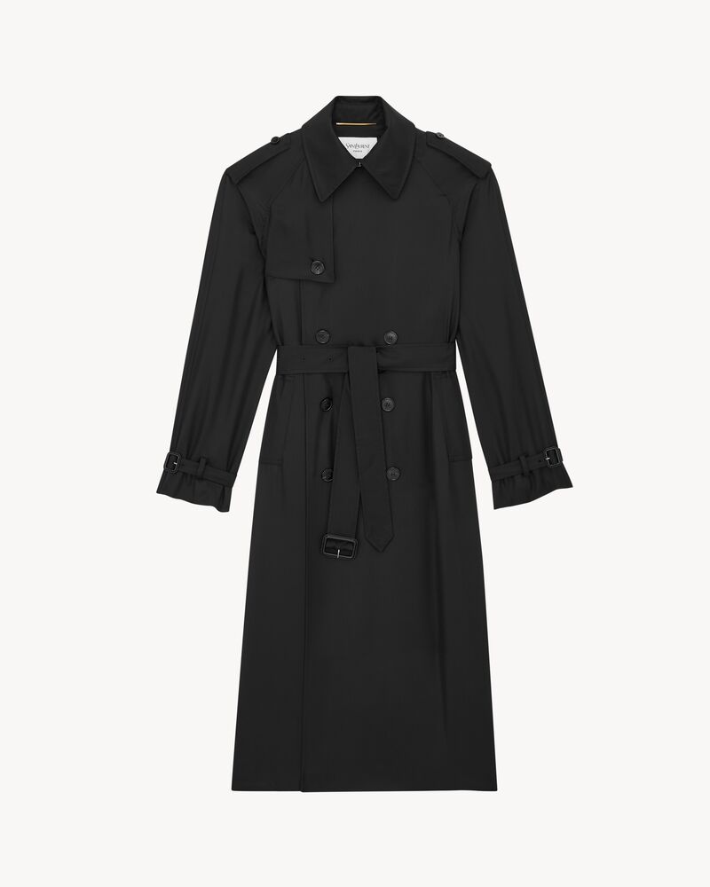 trench coat in silk