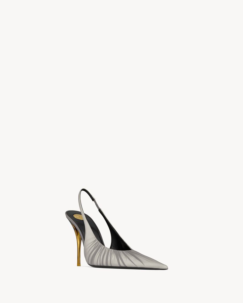 37 slingback pumps in draped nylon