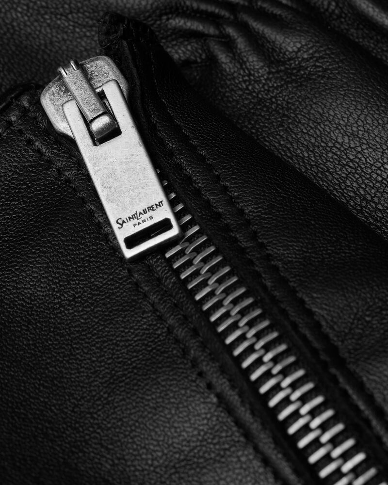 zip gloves in lambskin