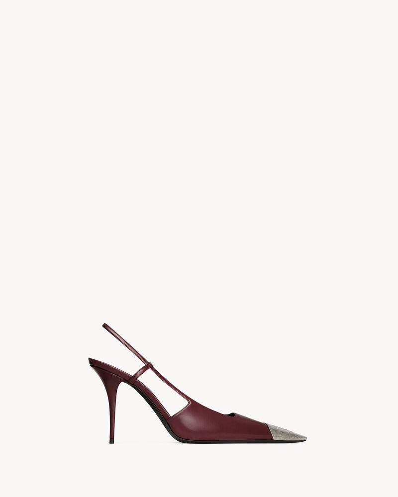 JEANNE slingback pumps in smooth leather