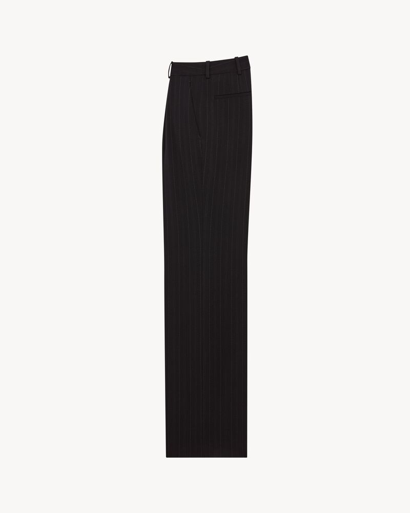 calça em lã risca de giz