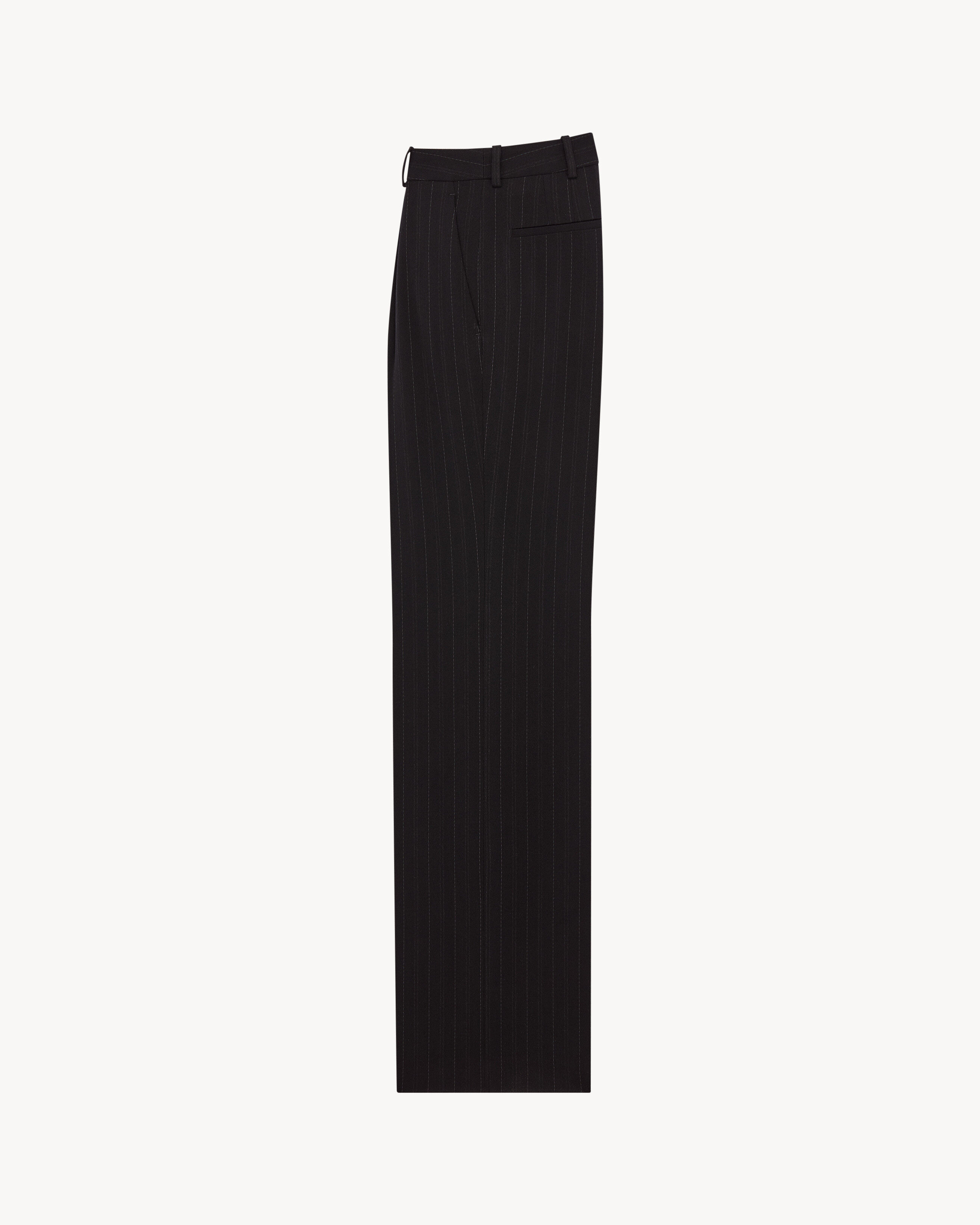 calça em lã risca de giz