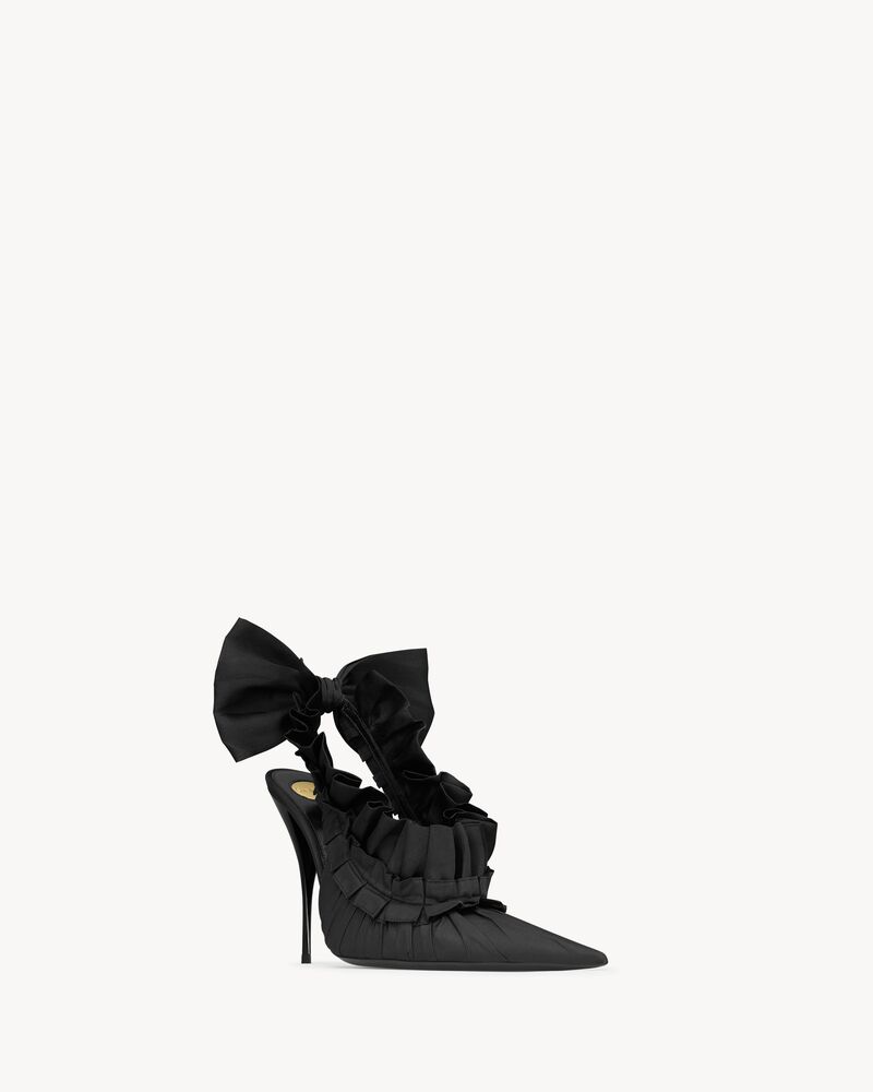 MADELEINE slingback pumps in silk taffeta and silk organza