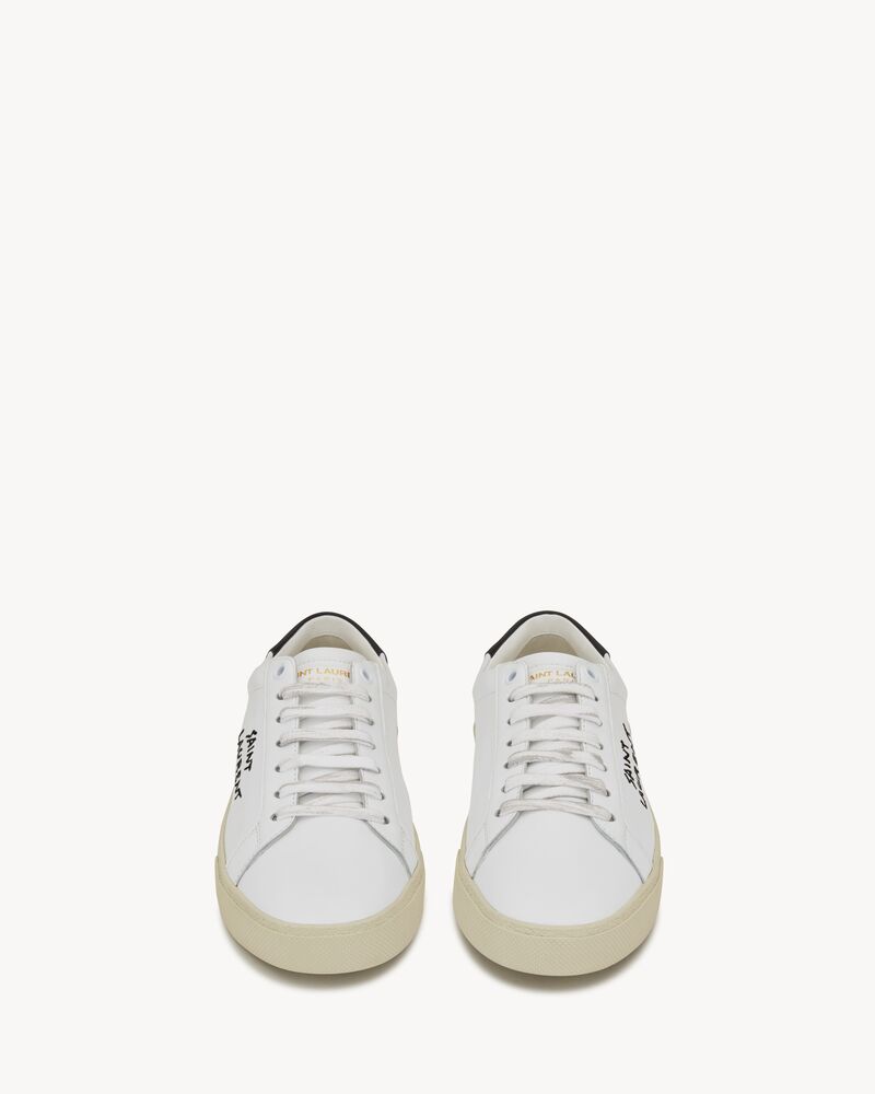 court classic sl/06 embroidered sneakers in leather in White