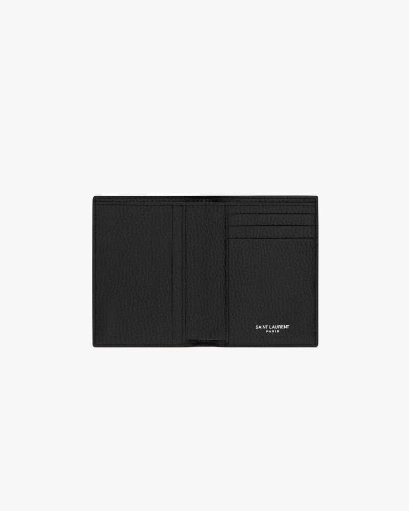 TINY CASSANDRE credit card wallet in CROCODILE-EMBOSSED matte