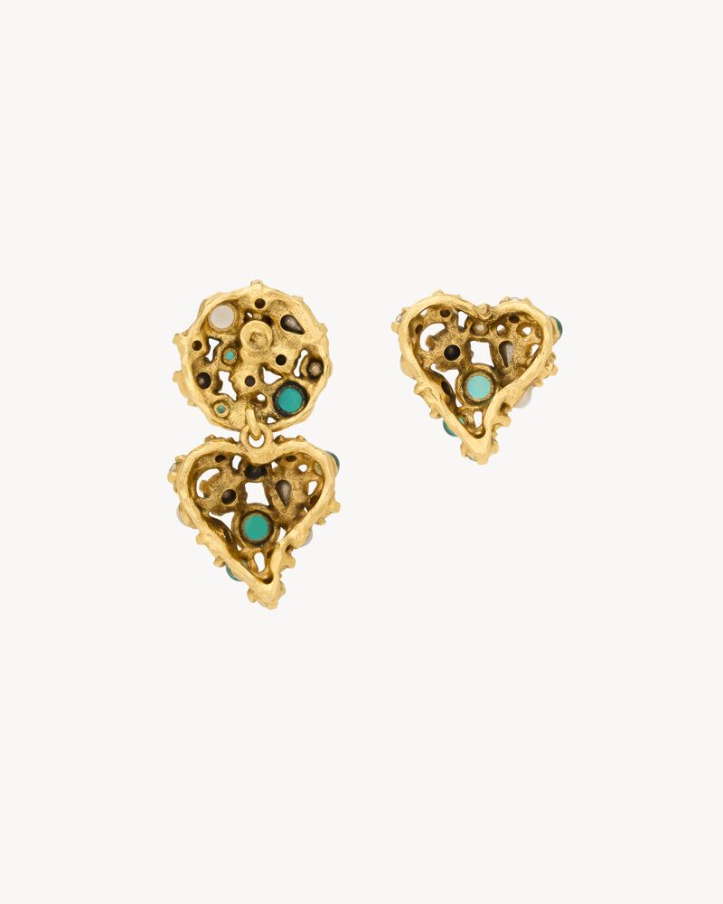 CASSANDRE crystal heart earrings