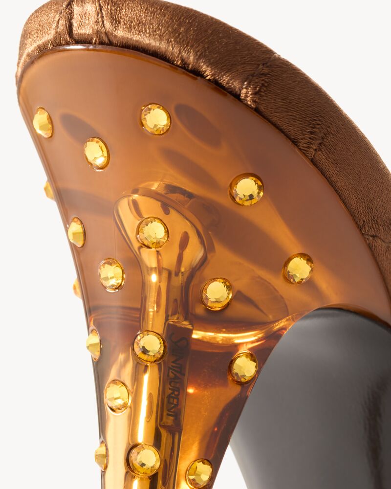 IVRESSE sandals in satin crepe and crystals