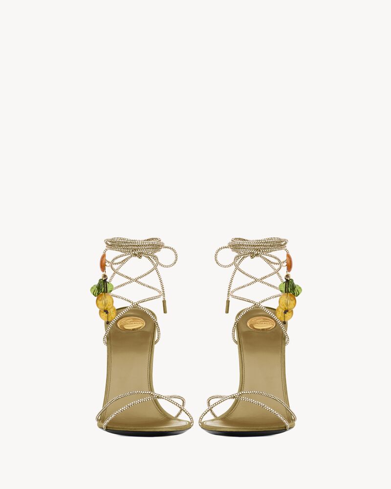 MON CHÉRI sandals in suede and rhinestones