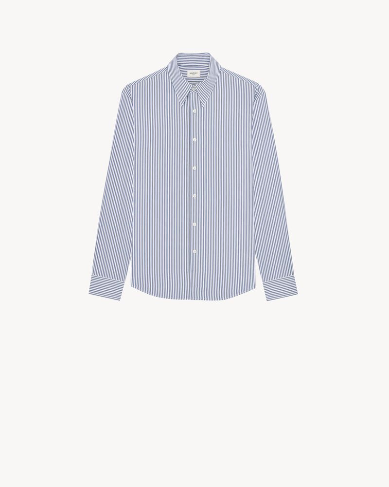 shirt in striped cotton poplin