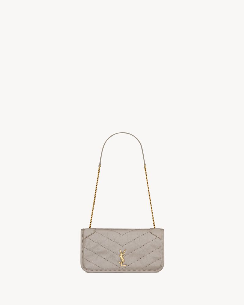 NIKI chain pouch in vintage leather
