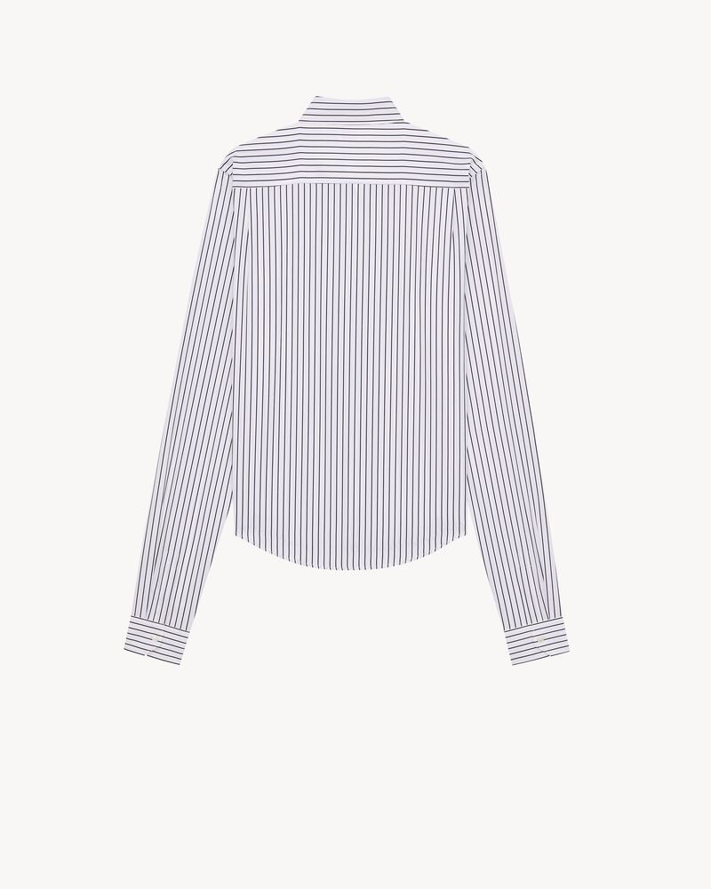 shirt in striped cotton poplin
