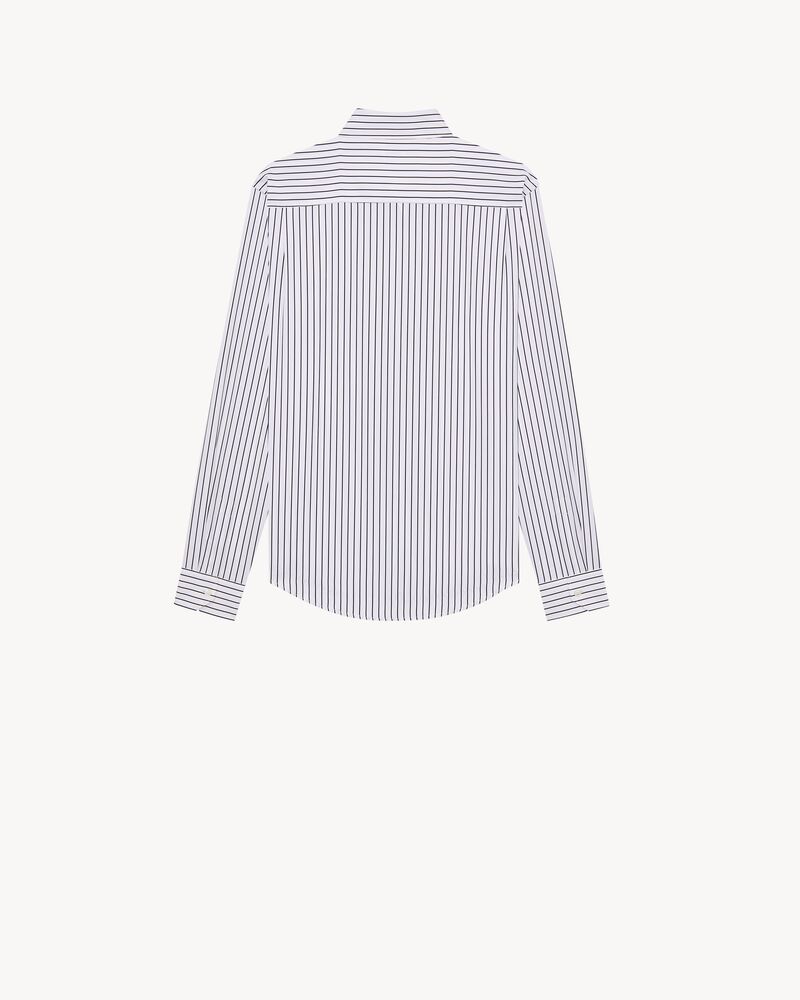 shirt in striped cotton poplin
