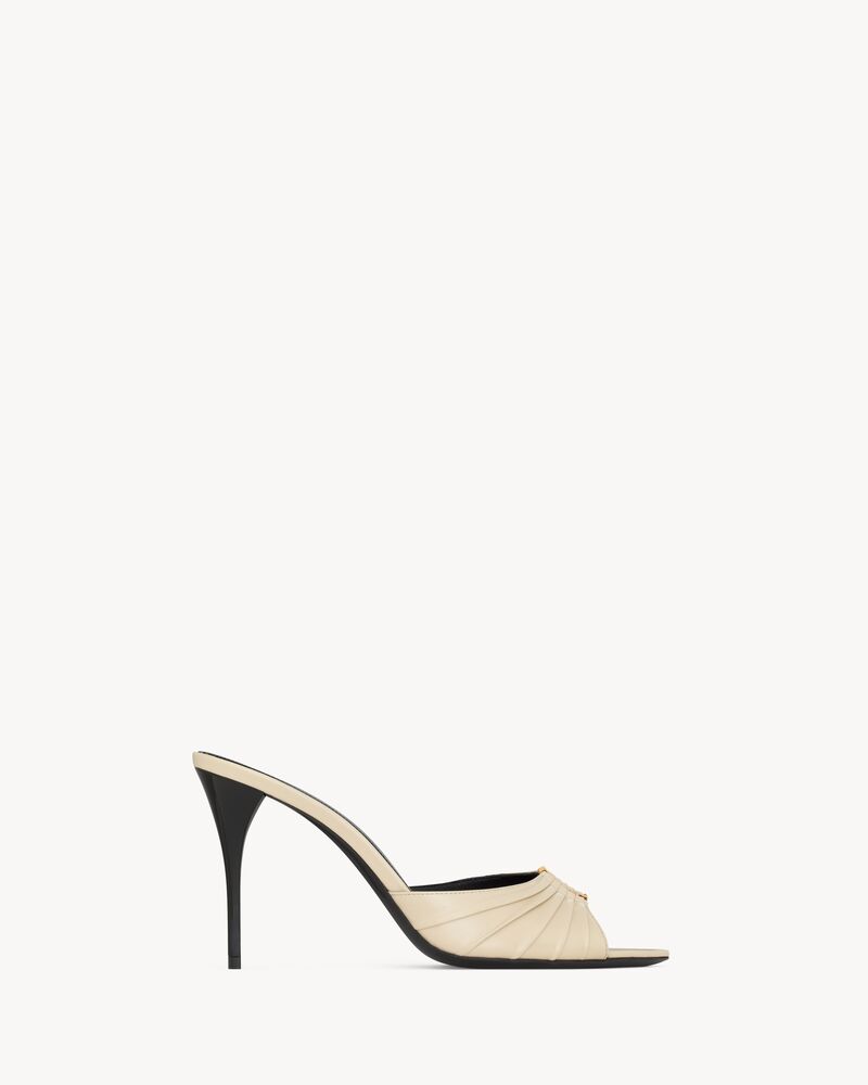 BABYLONE mules in smooth leather