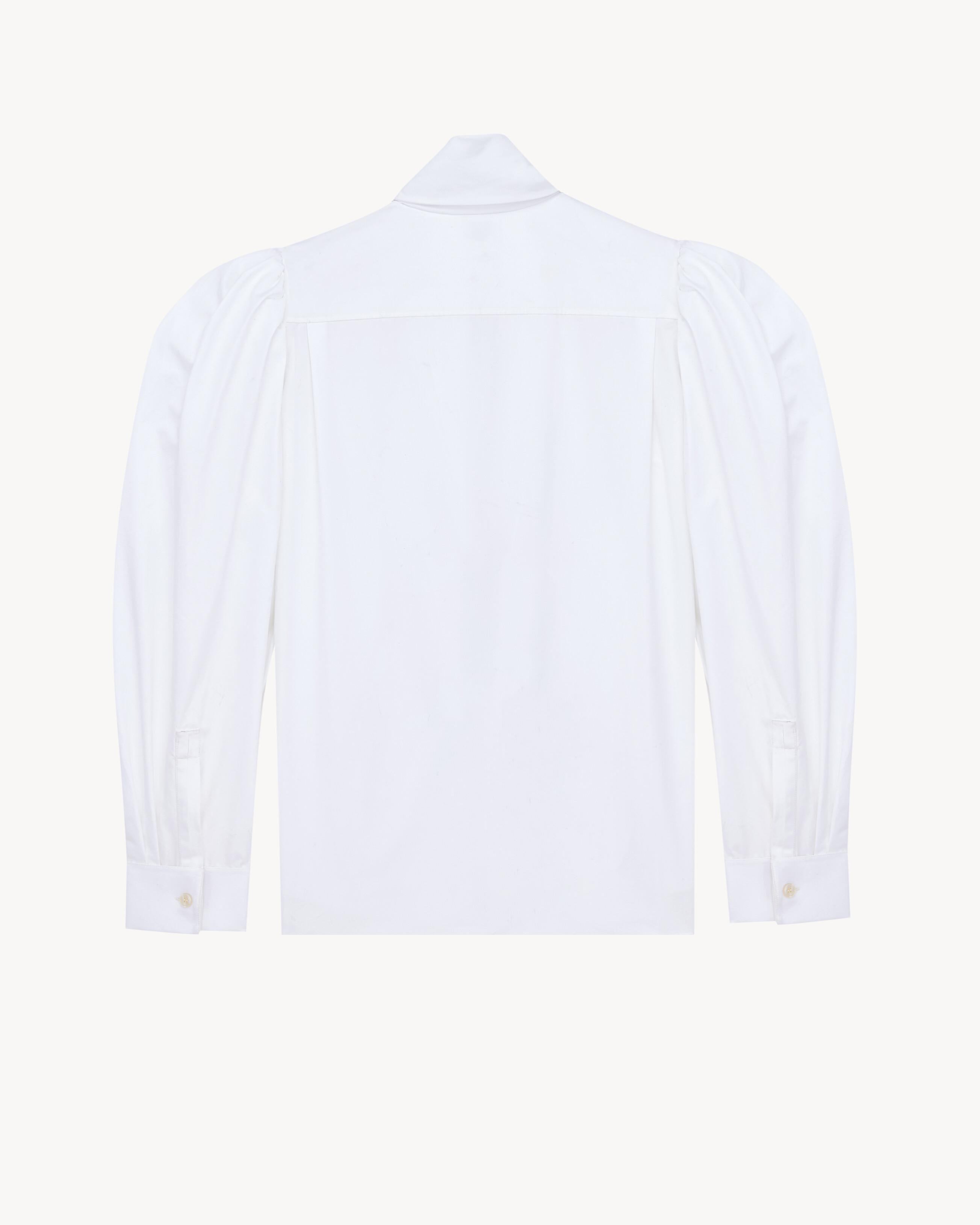 balloon-sleeve blouse in cotton poplin