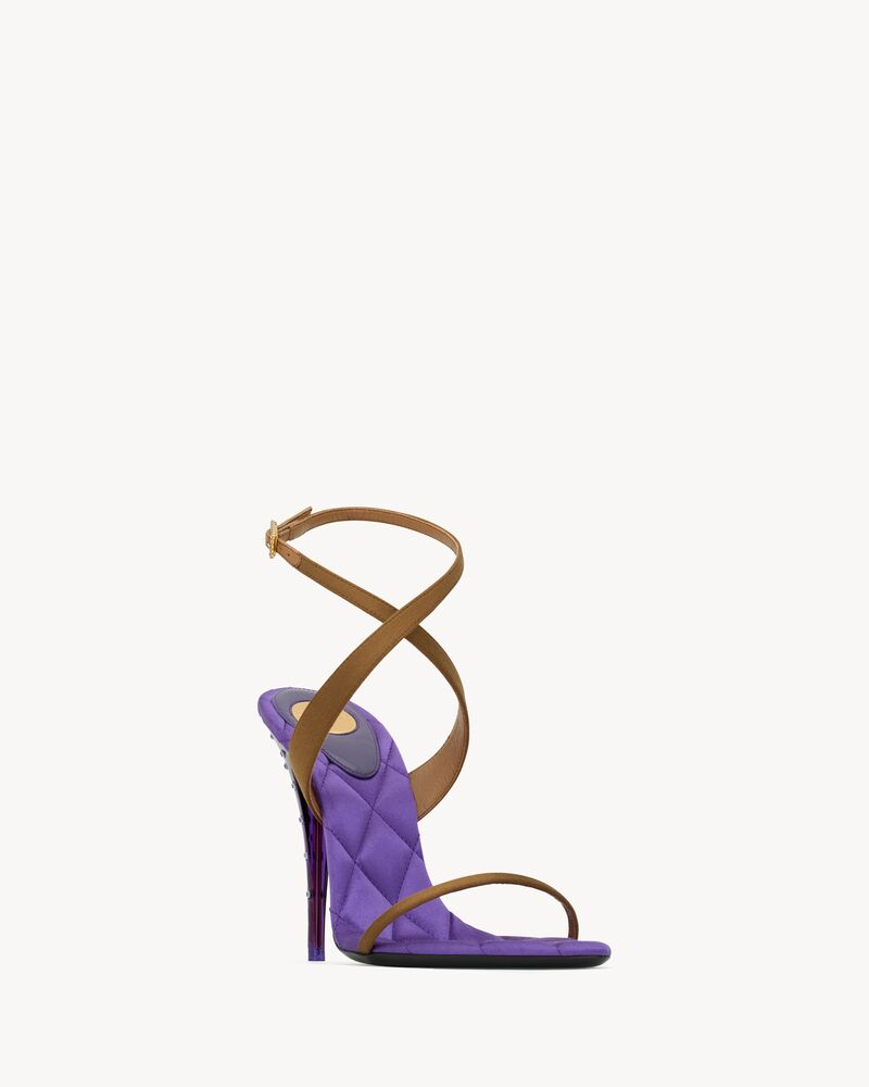 IVRESSE sandals in satin crepe and crystals