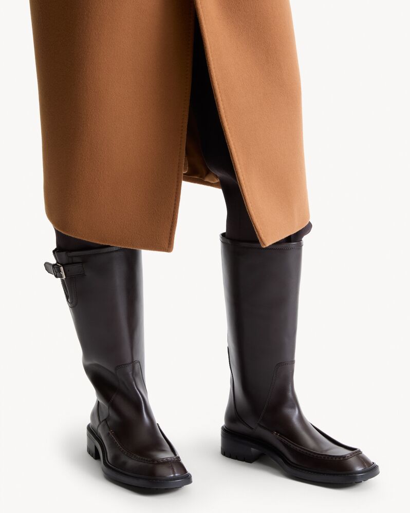 JOE buckle boots in smooth leather