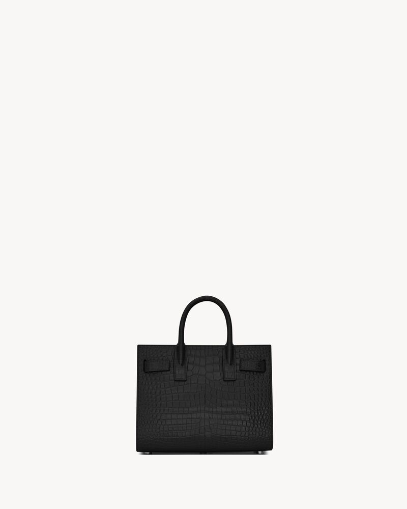SAC DE JOUR IN CROCODILE-EMBOSSED LEATHER – NANO