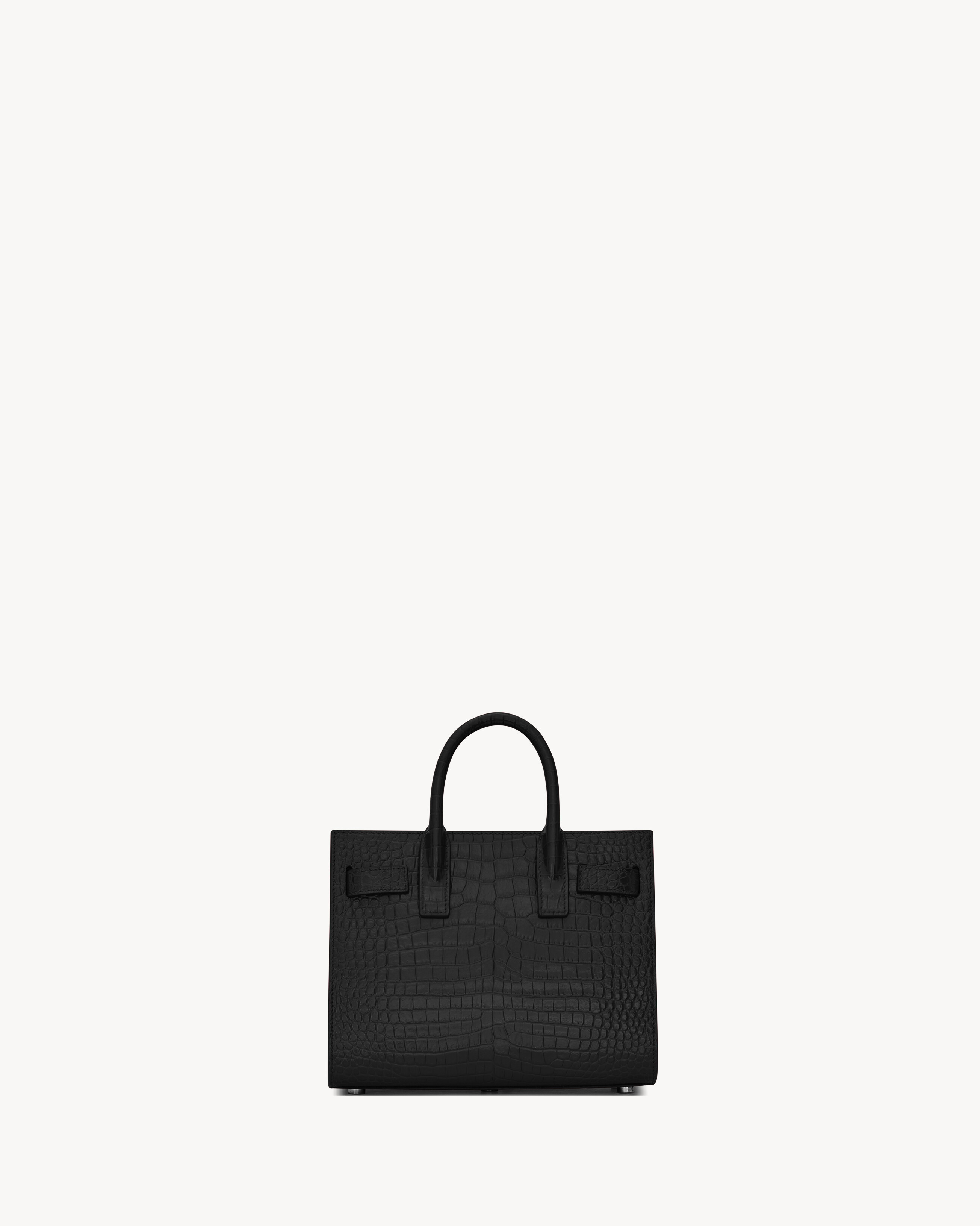 SAC DE JOUR IN CROCODILE-EMBOSSED LEATHER – NANO