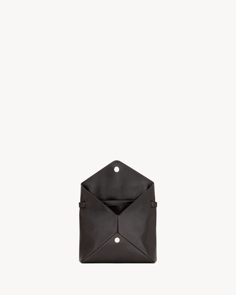 CASSANDRE envelope messenger in leather in Brown | Saint Laurent